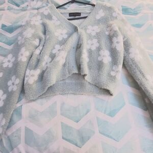 Fuzzy cardigan/sweater
